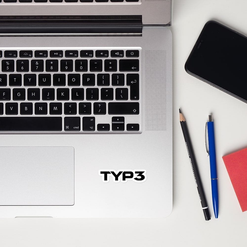 TYP3 Die-Cut Sticker — image 3